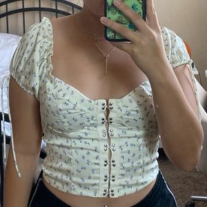 Floral bustier top